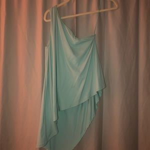 One shoulder Susana Monaco mint top